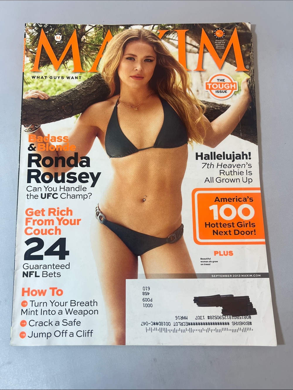 Maxim Magazine - Cover Ronda Rousey - September 2013 - Issue 186